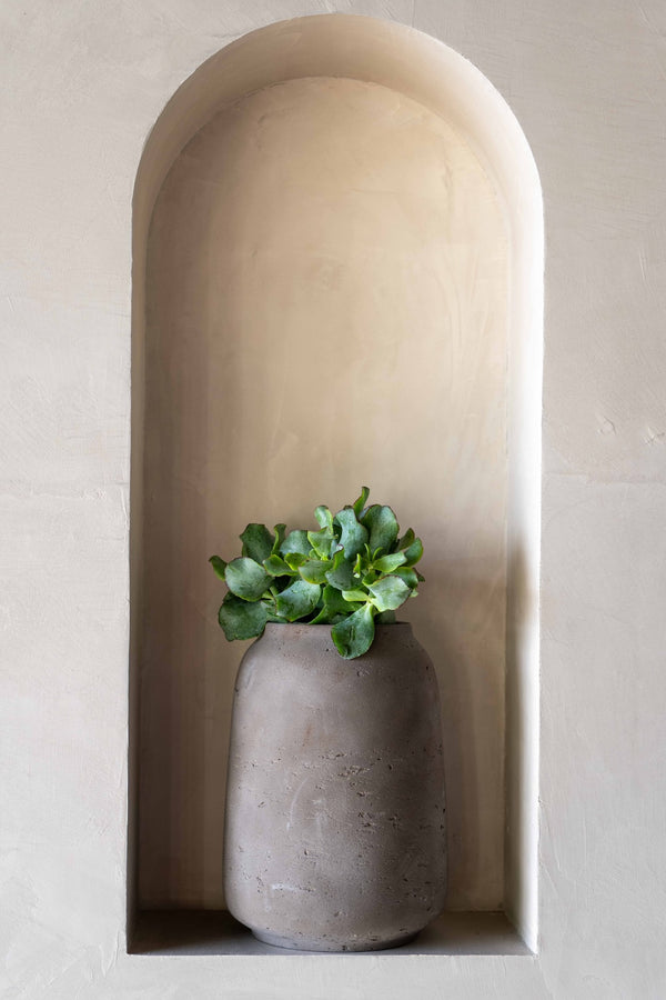 Vase Mahir Mocha, wasserdicht aus glasfaserverstärktem Ton