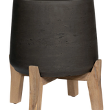 Patt Black Washed Feet Low