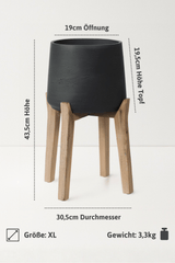 Patt Black Washed Feet high Größe XL [v=XL|ø30.5|ö19|h43.5|t18.5]