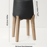 Patt Black Washed Feet high Größe XL [v=XL|ø30.5|ö19|h43.5|t18.5]