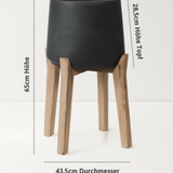 Patt Black Washed Feet high Größe XXL [v=XXL|ø43.5|ö28.5|h65|t27.3]