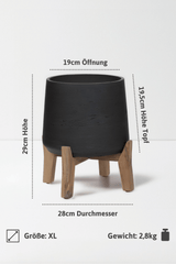 Patt Black Washed Feet Low Größe XL [v=XL|ø28|ö19|h29|t18.5]