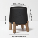 Patt Black Washed Feet Low Größe XXL [v=XXL|ø39.5|ö28.6|h43|t27.3]