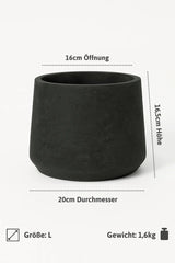 Patt Black Washed Größe L [v=L|ø20|ö16|h16.5]