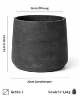 Patt Black Washed Größe L [v=L|ø20|ö16|h16.5]