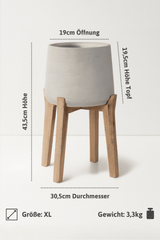 Patt Grey Washed Feet high Größe XL [v=XL|ø30.5|ö19|h43.5|t18.5]