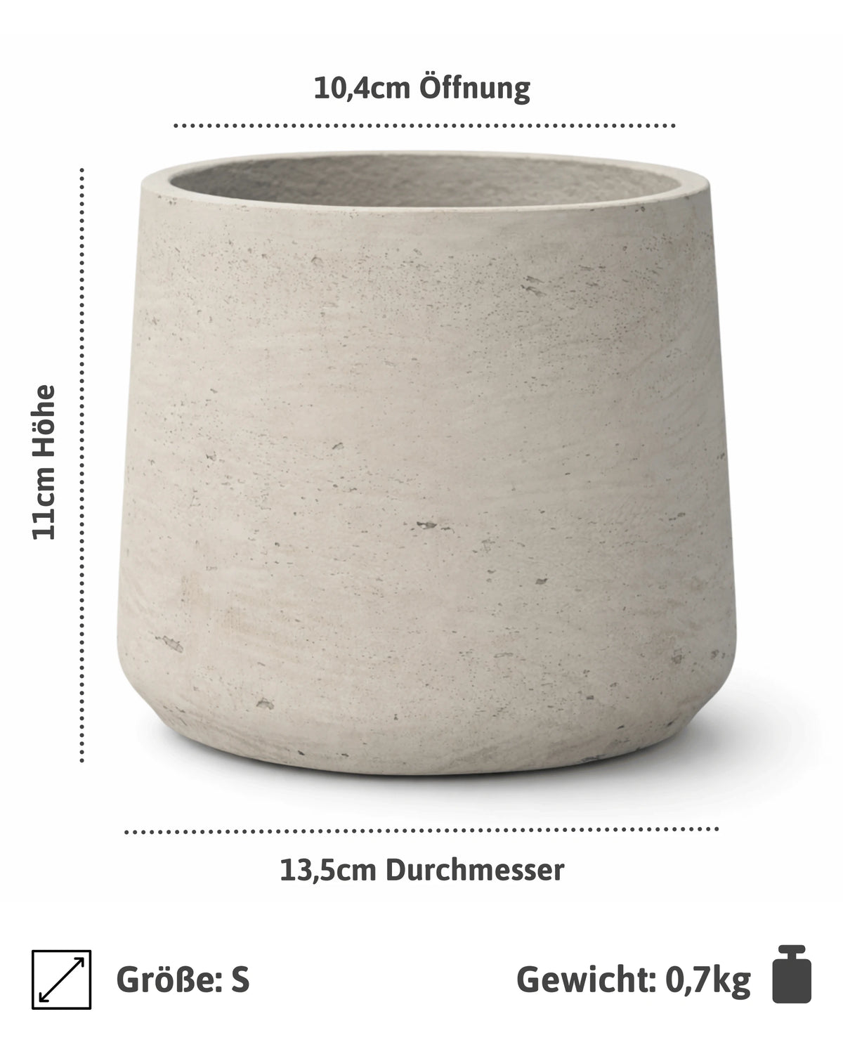Pflanzkübel aus Fiberclay in Beton-Optik – Patt Grey Washed