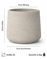 Patt Grey Washed Größe XL [v=XL|ø23|ö19|h19.5]