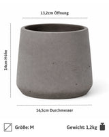 Patt Mocha Washed Pflanzkübel Blumentopf aus Fiberclay [v=m] 