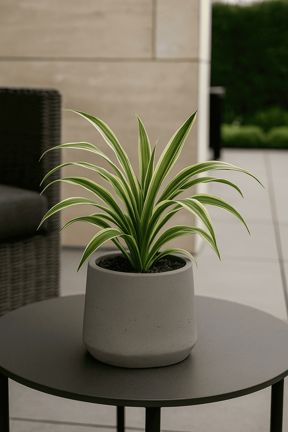 Plastia Pflanztopf Bergamot – 25x25 Cm, Mit Dochtbewässerung, Farbe Schokolade, Für Drinnen & Draußen