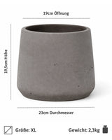 Patt Mocha Washed Pflanzkübel Blumentopf aus Fiberclay [v=xl] 