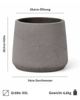Patt Mocha Washed Pflanzkübel Blumentopf aus Fiberclay [v=xxl] 