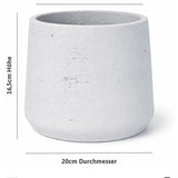 Patt White Washed Pflanzkübel Weiß aus Fiberclay Beton [v=l]