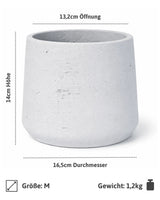 Patt White Washed Pflanzkübel Weiß aus Fiberclay Beton [v=m]