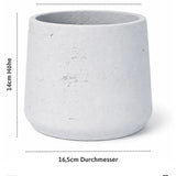Patt White Washed Pflanzkübel Weiß aus Fiberclay Beton [v=m]