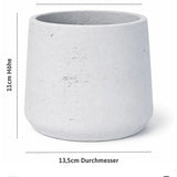 Patt White Washed Pflanzkübel Weiß aus Fiberclay Beton [v=s]