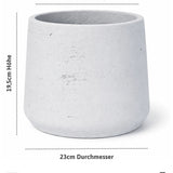 Patt White Washed Pflanzkübel Weiß aus Fiberclay Beton [v=xl]