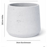 Patt White Washed Pflanzkübel Weiß aus Fiberclay Beton [v=xxl]