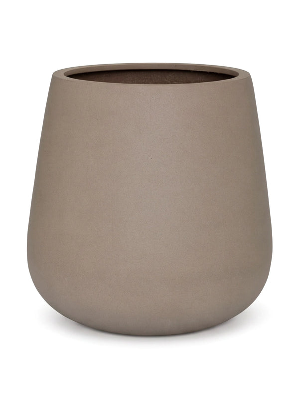 Pflanzkübel Pax Taupe aus robustem Fiberstone