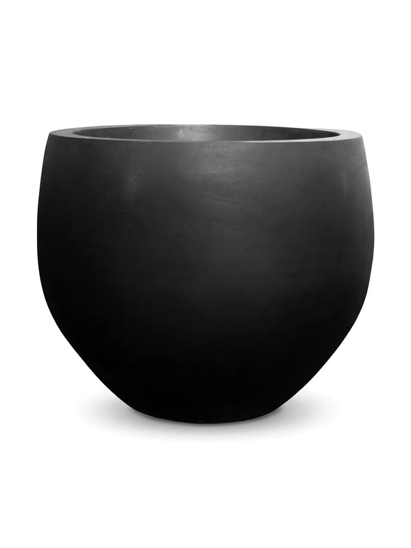 Großer runder Pflanzkübel Jumbo Orb Schwarz in Kugelform für Großpflanzen