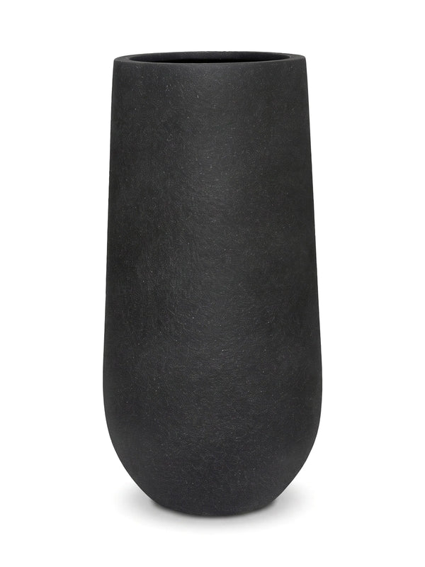 Pflanzkübel Nax Schwarz, Bodenvase in Granit-Optik