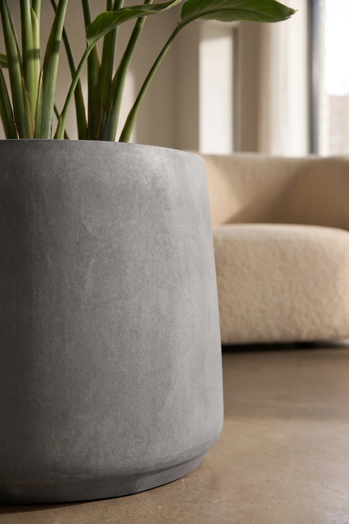 Outdoor Pflanzkübel Patt Grau - frostfest aus Fiberstone