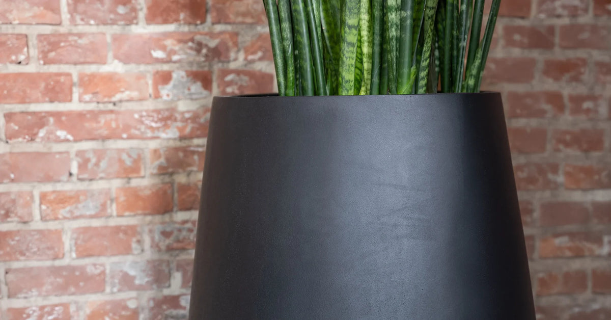 Fiberstone Pflanztopf Schwarz