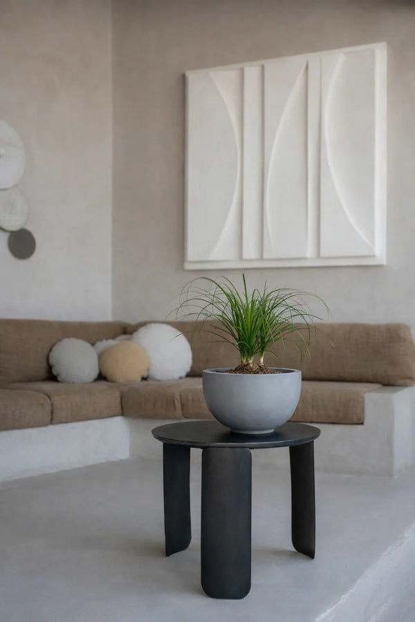 Pflanzschale Peter Grau aus robustem Fiberstone