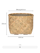 Pflanzschale Nala Größe M – Maße: Ø 37 cm, Öffnung Ø 35 cm, Höhe 27,5 cm