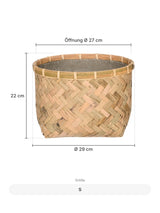 Pflanzschale Nala Größe S – Maße: Ø 29 cm, Öffnung Ø 27 cm, Höhe 22 cm