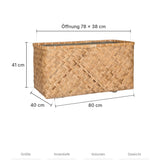 Pflanzkorb Rafi Größe M – Maße: 80 × 40 cm, Höhe 41 cm, Öffnung 78 × 38 cm