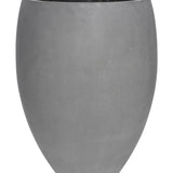 Hoher Pflanzkübel Bond Grau aus Fiberstone Größe M – freigestellt
