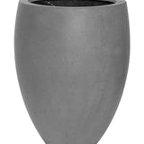 Hoher Pflanzkübel Bond Grau aus Fiberstone Größe S – freigestellt