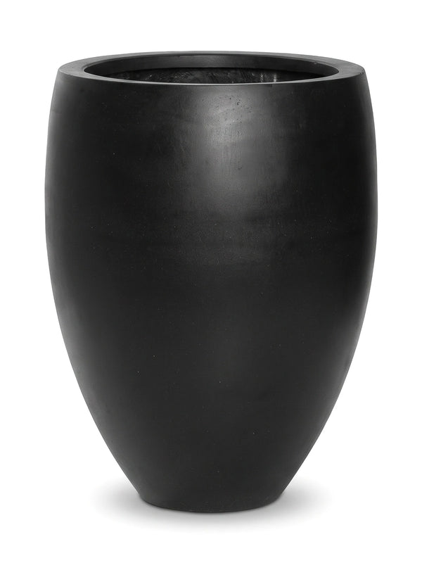 Hoher Pflanzkübel Bond Schwarz aus Fiberstone