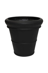 Pflanzkübel Bucket Low Classic Schwarz mit Bordüre – zweite Freisteller-Ansicht