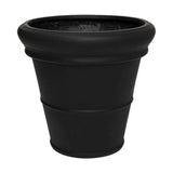 Pflanzkübel Bucket Low Classic Schwarz mit Bordüre – zweite Freisteller-Ansicht