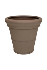 Pflanzkübel Bucket Low Classic Taupe mit Bordüre – zweite Freisteller-Ansicht