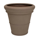 Pflanzkübel Bucket Low Classic Taupe mit Bordüre – zweite Freisteller-Ansicht