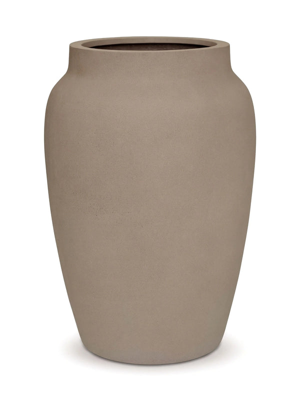 Großer Pflanzkübel Hera Taupe aus Fiberstone