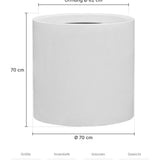 Großer Pflanzkübel Jumbo Max Hochglanz Weiß Größe M – Maße: Ø 70 cm, Öffnung Ø 62 cm, Höhe 70 cm