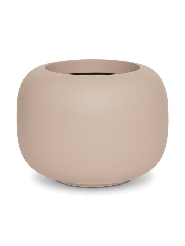 Blumentopf Sphere Low Puderrosa aus Fiberglas