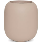 Blumentopf Sphere Puderrosa aus Fiberglas – freigestellt