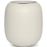 Blumentopf Sphere Seidenweiß aus Fiberglas – freigestellt