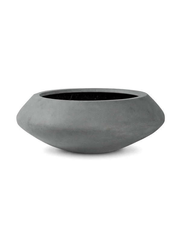 Pflanzschale Tara Grau aus robustem Fiberstone