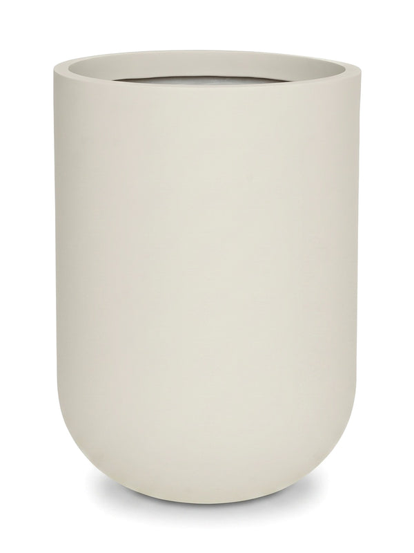 Blumentopf Zenith Seidenweiß aus Fiberglas
