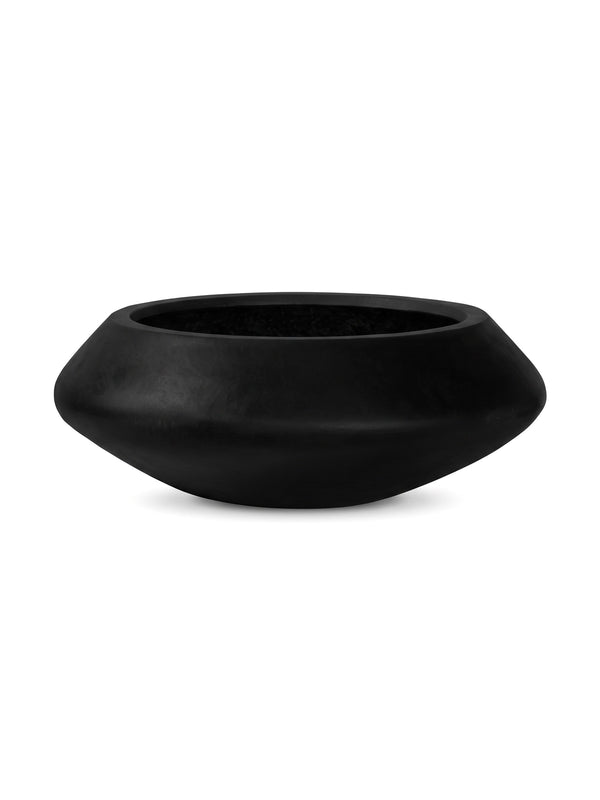Pflanzschale Tara Schwarz aus robustem Fiberstone