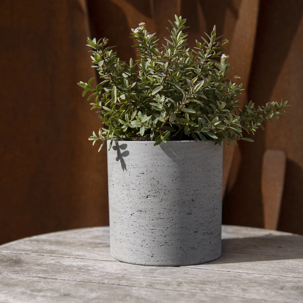 Übertopf Puk Grau, Ø 15-25 cm, Tischgefäß - wetterfest