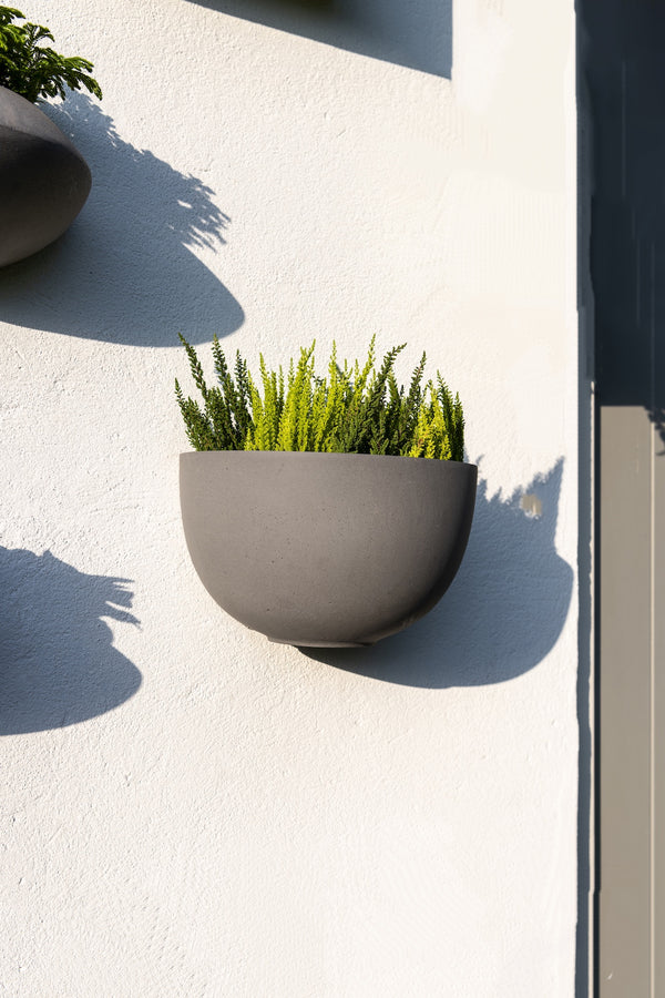 Wandpflanzschale Wally Peter Grau aus Fiberstone