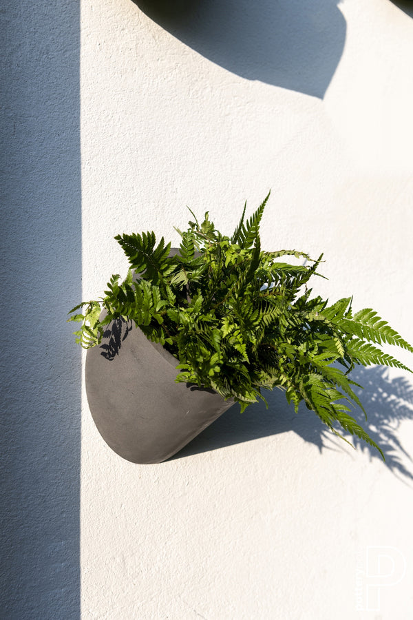Wandpflanzschale Wally Puk Grau aus Fiberstone