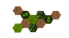 Kork-Hexagon Set, 10er Set
